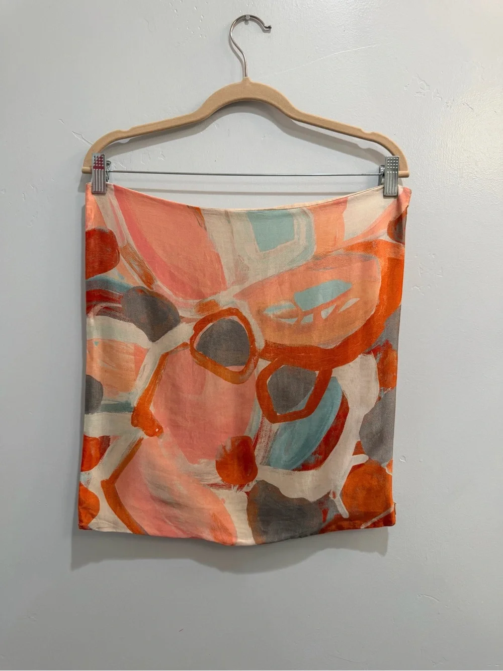 West Elm Abstract Watercolor Pillow Covers Pink, Coral Blue Bundle of 3 MCM